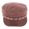 CTM Women's Grommet Studded Captain Hat - 2 of 3