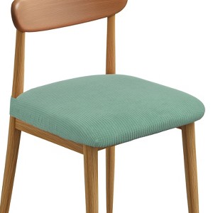 Unique Bargains Washable Stretch Soft Dining Chair Cushion Covers 2 Pcs - 1 of 4