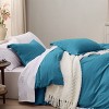 Duvet Cover Set 3pcs Prewashed Fabric Queen Size Bright White - Bedsure - 4 of 4