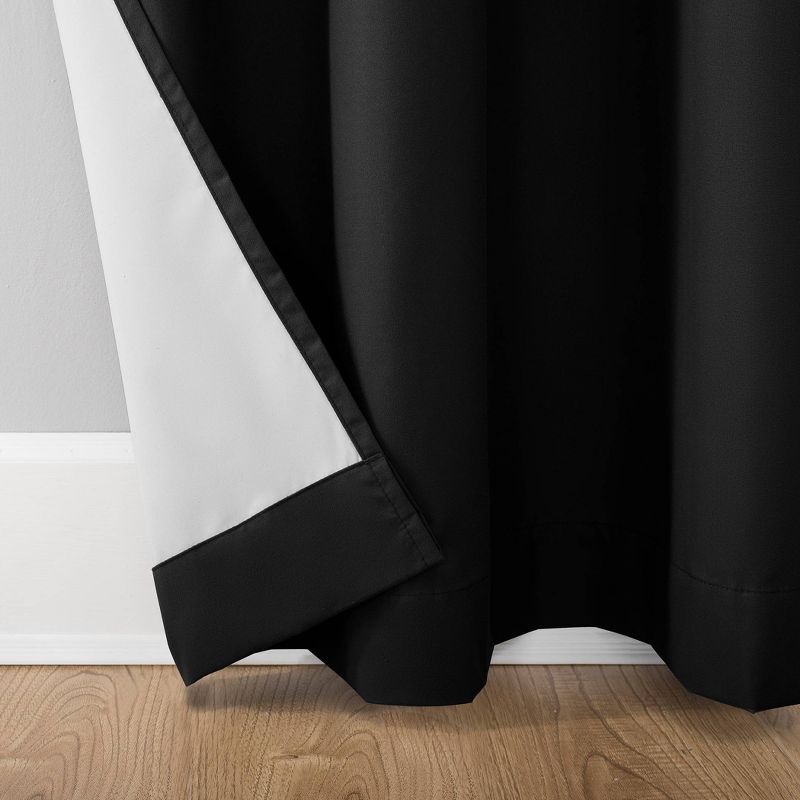 1pc 40&#34;x63&#34; Sheer Cyrus Thermal Curtain Panel Black - Sun Zero, 5 of 10