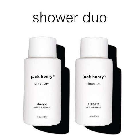 JACK HENRY Cleanse+ Shampoo & Bodywash Duo Set (10 oz) | Biotin, Provitamin B5, Citrus & Sandalwood Scent for Hair & Skin - image 1 of 1