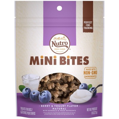 Nutro Feed Clean Mini Bites Berry & Yogurt Dog Treats - 8oz