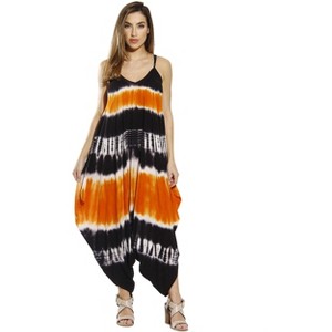 Riviera Sun Womens Tie Dye Harem Jumpsuit  - Jumpsuits for Women Romper - 1 of 2