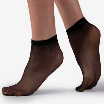 Yokawe Fishnet Socks Black Mesh Sheer Lace Dress Sock Ultra Thin Anklet  Sock for Women and Girls (3Pair)