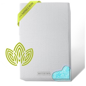 Modera Organic Cotton Dual-Sided Mini Crib Baby Mattress 38x24x3 Premium Memory Foam 2-Stage CertiPUR Firm Support for Infant Cooling Gel for Toddler - 1 of 4