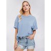 EXLURA Womens Summer Oversized T Shirts Casual Short Sleeve Loose Maternity Tops Crewneck Tunic Plus Gym Workout Top - 2 of 4