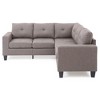 L-Shaped Sectional Sofas with Pocketed Coil Cushions & Kiln Dried Hardwood Frame, Compact Apartment-Friendly Design - 3 of 4
