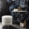 TOV Furniture Ladder Velvet Ottoman Cream 16.5"W x 16.5"D x 18.5"H - 2 of 4