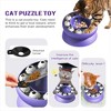 HOMLUX Cat Slow Feeder Bowl – Puzzle Toy & Treat Dispenser for Indoor Kitty Weight Control,Purple - 4 of 4