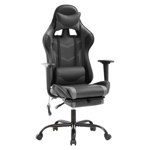 BestMassage Racing Gaming Chair Office Massage Chair with Massage Function Lumbar Support PU Leather for Adult - 1 of 4