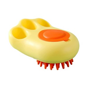 BABYYER Silicone Pet Bath Brush for Cats, Soft Grooming Scrubber with Cute Paw Design, Multi-Functional Massager for Washing, Deshedding,and Cleaning - 1 of 4