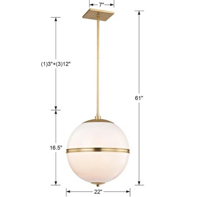 Elegant Aged Brass Mini Chandelier with Crystal Accents and White Glass Shade