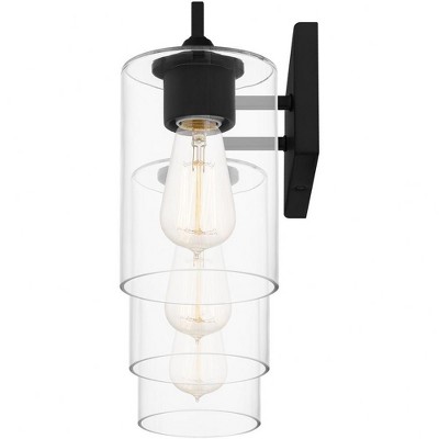 Prescott 24" Matte Black Cylinder Bath Light with Dimmable Feature