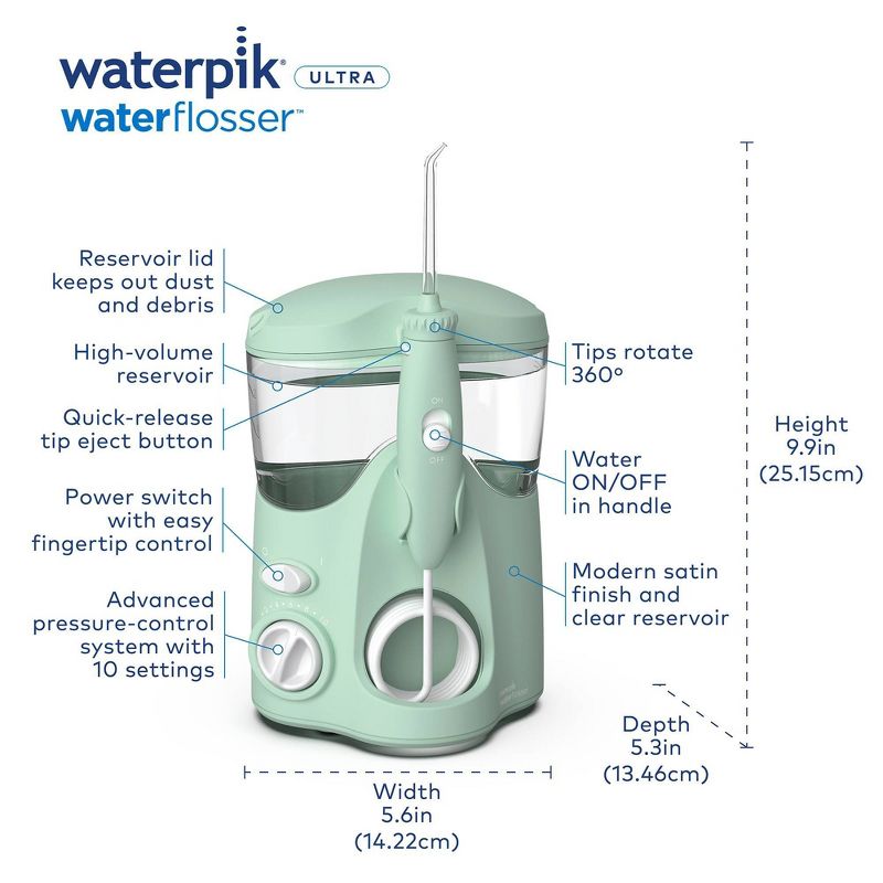 Waterpik Ultra Water Flosser Countertop Oral Irrigator For Teeth, 6 of 19
