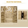 Gulches 3 Panel Room Divider, 5.5' Tall Wood Indoor Portable Folding Privacy Screens, Double Hinged Partition Wall Dividers for Home Office, Brown - 3 of 4