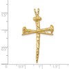 Black Bow Jewelry Ladies 14k Yellow Gold, Nail Cross Pendant 23 x 40mm - 4 of 4