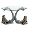 SPI Home Mermaid Duet Table Server – Sculpted Metal Ocean-Inspired Centerpiece, 10" H x 17.5" W, Coastal Candle or Food Display - 2 of 3