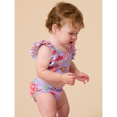 RuffleButts Girls UPF50+ Waterfall Tankini - Howdy Darlin', 6 — фото 3