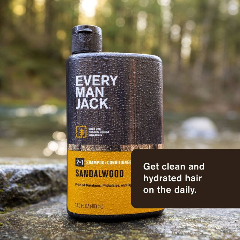 Every Man Jack Men&#39;s 2-in-1 Shampoo + Conditioner - Sandalwood - Trial Size - 3.0 fl oz, 6 of 14