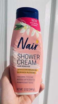 Nair Shower Cream Hair Remover Moroccan Argan Oil 13.0oz Target