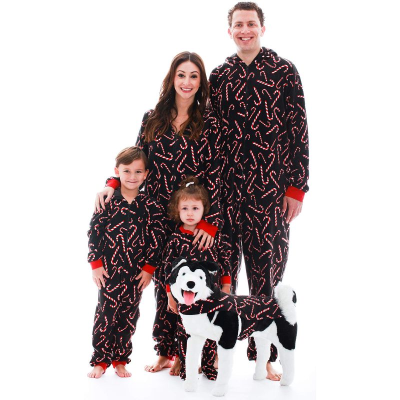 #followme One Piece Matching Candy Cane Adult Onesie for Family, Couples, Dog, Men, Women, 1 of 6