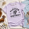 Simply Sage Market Women's Flower District Short Sleeve Garment Dyed Tee - 2 of 4