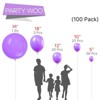 PartyWoo Balloons Purple Light Lavender Lilac 36 18 12 10 5 Inch 100 pcs - 2 of 4