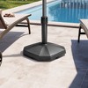 Crestlive Products Patio Umbrella Base 30LBS Heavy Duty Outdoor Patio Market Umbrella Stand for Deck, Poolside, Balcony, Wind-Resistant Design Black - 3 of 4