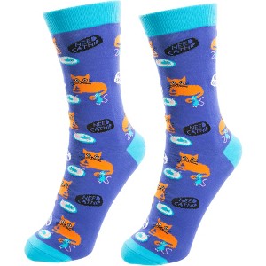 Pavilion Gift Company - Not Meow-tivated - M/L Unisex Cotton Blend Sock - Socks - 1 of 4