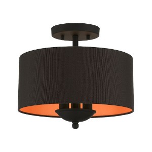 Livex Lighting Bradhurst 3 - Light Semi-Flush Mount in  Black - 1 of 1