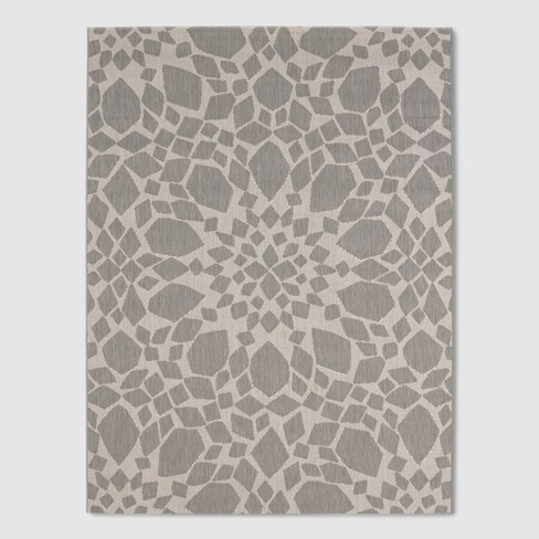 Medallion Outdoor Rug Gray Threshold, Target Out Door Rugs