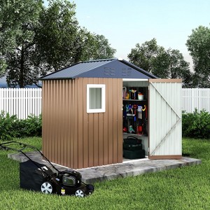 Storage Shed for Outdoor, Garden Shed Kit with Lockable Door and Air Vent, Tool and Utility Shed for Backyard, Patio, Lawn - 1 of 4