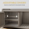 SEVOBAL Outdoor Shoe Storage Cabinet 8 Pair 2 Door Bench Indoor Outdoor Waterproof Adjustable Shelves Entryway Hallway, Beige, 31.9"*17.3"*17.9" - 3 of 4