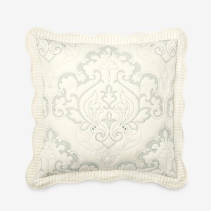 BrylaneHome Amelia Euro Sham - Euro, Ivory Seaglass - 1 of 3