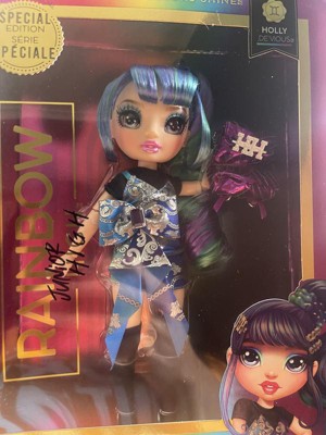  Rainbow High Junior High Special Edition Holly De'Vious - 9  Blue and Green Posable Fashion Doll with Accessories and Open/Close Soft  Backpack. Great Toy Gift for Kids Ages 4-12 : Toys