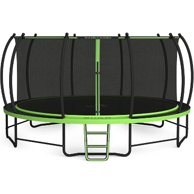 BCAN Recreational Trampoline with Enclosure for Kids Adults, ASTM Approved, Outdoor Trampolines with Ladder for Kids