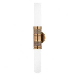 Troy Lighting Liam 2 - Light Sconce in  Patina Brass Opal Matte Shade - 1 of 1