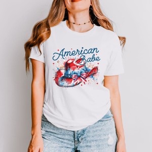 Simply Sage Market American Babe Cowboy Coquette Short Sleeve Tee - 1 of 4