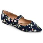 Journee Collection Womens Karissa Buckle Pointed Toe Mary Jane Flats
