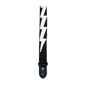 Perri's Lightning Bolt Nylon Guitar Strap Black 2 in. - 1 of 1