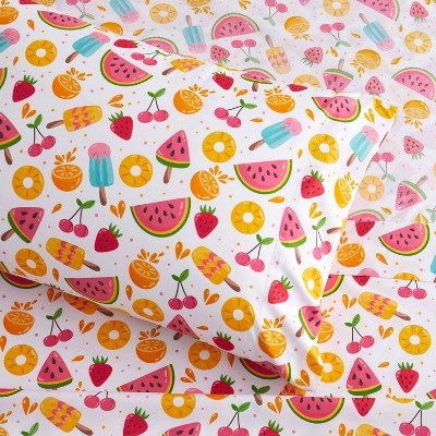 Fruity Fun Twin XL Microfiber Kids' Sheet Set