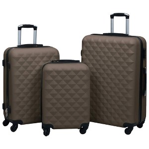 vidaXL Hardcase Trolley Set 3 pcs Brown ABS - 1 of 4