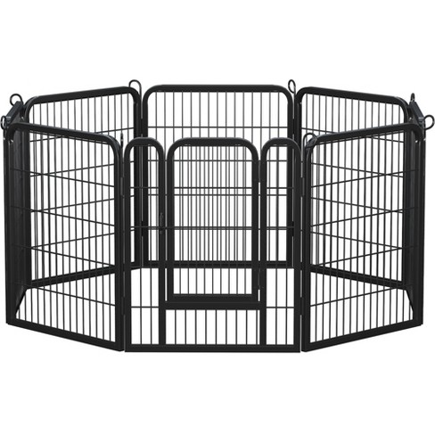 Yaheetech 8 Panels Metal Dog Playpen Dog Cat Exercise Barrier, Black - image 1 of 4