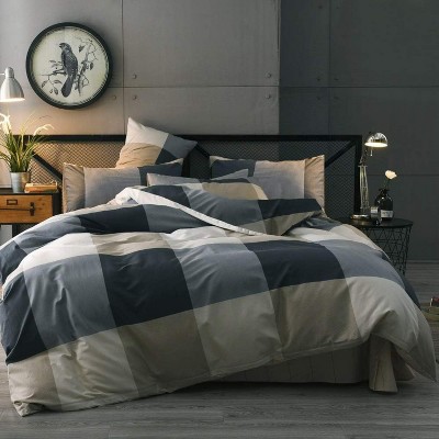 Der Rose BALHAM TRADE-3 Pieces All Season Queen Size Bed Comforter Set, Plaid Pattern Bedding Set A1# Checkered Queen 90"x90" — фото 2