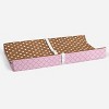 Bacati - Butterflies pink/chocolate Changing Pad Cover - 4 of 4