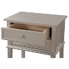 HomeStock Silver Champagne Nightstand 28x22x16 Contemporary Bedside Table with Open Shelf, Stylish Durable Storage Solution - 4 of 4