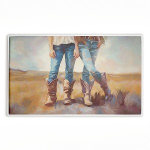 Stupell Industries All About The Cowboy Boots Printed Plush Bath Mat And Bath Rug, Design By Ramona Murdock, 18"X30" - 1 of 4
