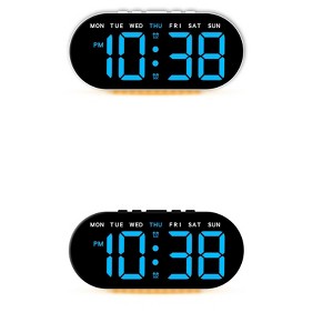 REGALWOVEN 2 Pcs Digital Plastic Corded Electric Adjustable Accurate Alarm Clock 7.1 x 3.1 x 1.2 inch - 1 of 4