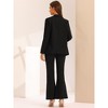 Allegra K Women's Business Work Notched Lapel Blazer and Long Pants 2 Pieces Suit Set - 3 of 4