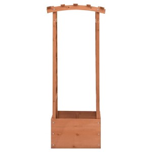 vidaXL Trellis Planter with Arch 19.3"x15.4"x46.1" Firwood - 1 of 4